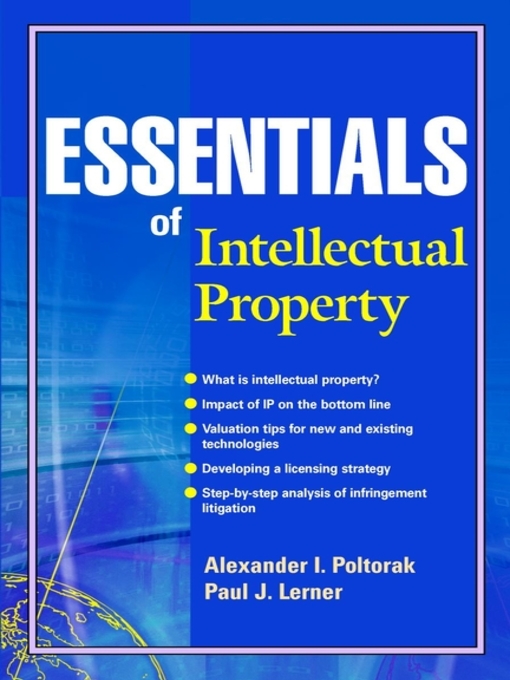 Title details for Essentials of Intellectual Property by Alexander I. Poltorak - Available